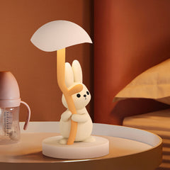 Süße kleine Schreibtischlampe mit Kaninchenmotiv