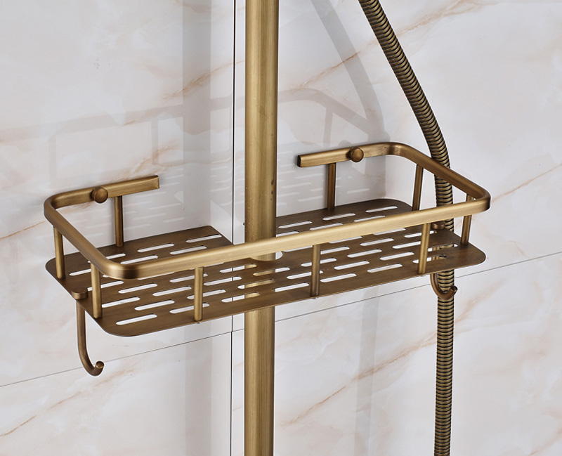 Ensemble de robinets de douche muraux en laiton antique, ensembles de robinets de douche et de baignoire