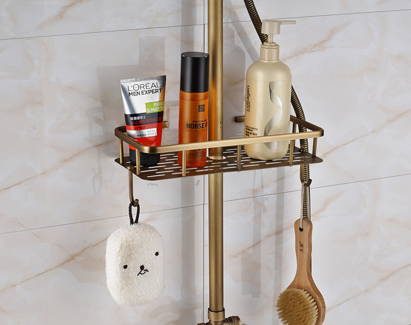Ensemble de robinets de douche muraux en laiton antique, ensembles de robinets de douche et de baignoire