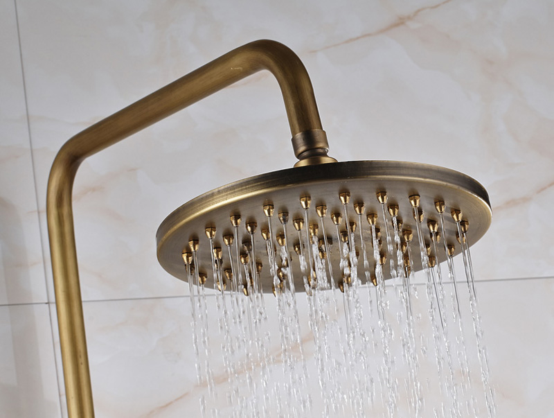 Ensemble de robinets de douche muraux en laiton antique, ensembles de robinets de douche et de baignoire