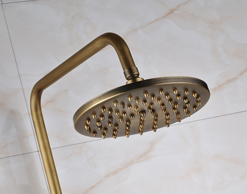 Ensemble de robinets de douche muraux en laiton antique, ensembles de robinets de douche et de baignoire
